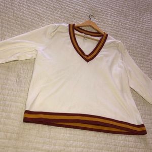Forever 21 Jersey White Sweater